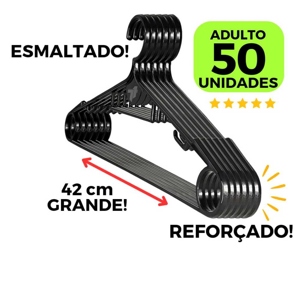 Kit Cabides de Plástico Adulto - Curvas Reforçadas - Modelo Smart Preto Esmaltado em Oferta na Shopee