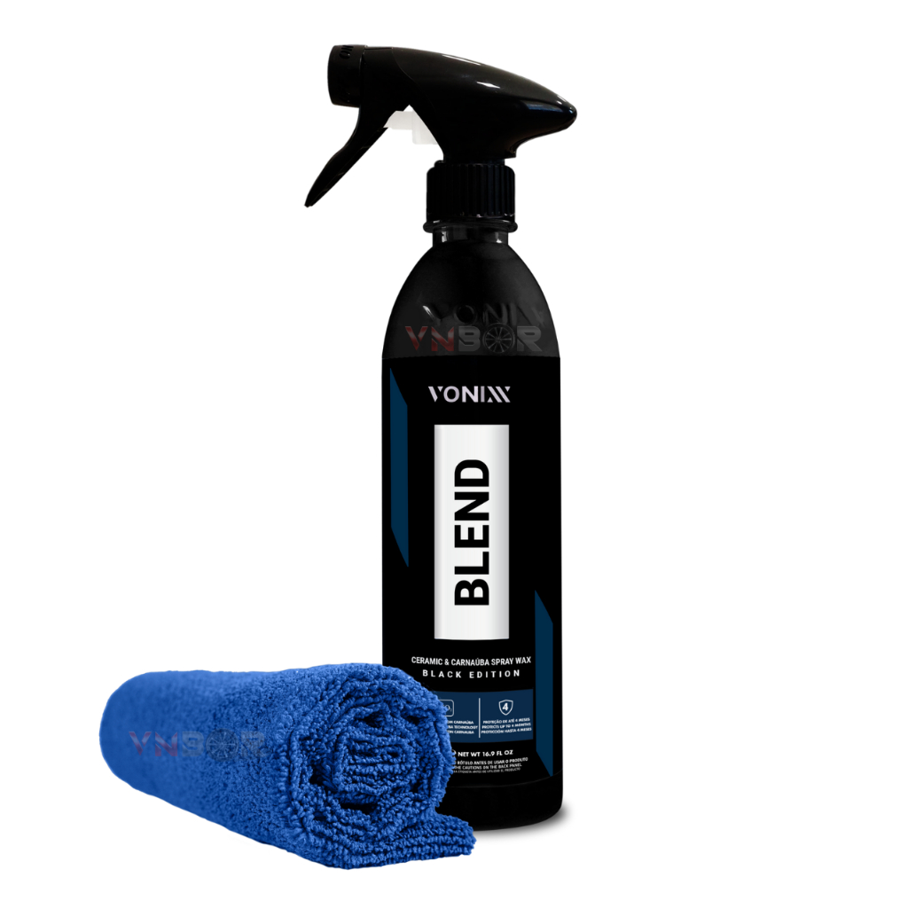 Blend Black Spray 500ml Vonixx Cera Vitrificadora Vitrificador Carnauba Sio2 Protecao de Pintura Escura Preto Carros Moto Protege Automotivo