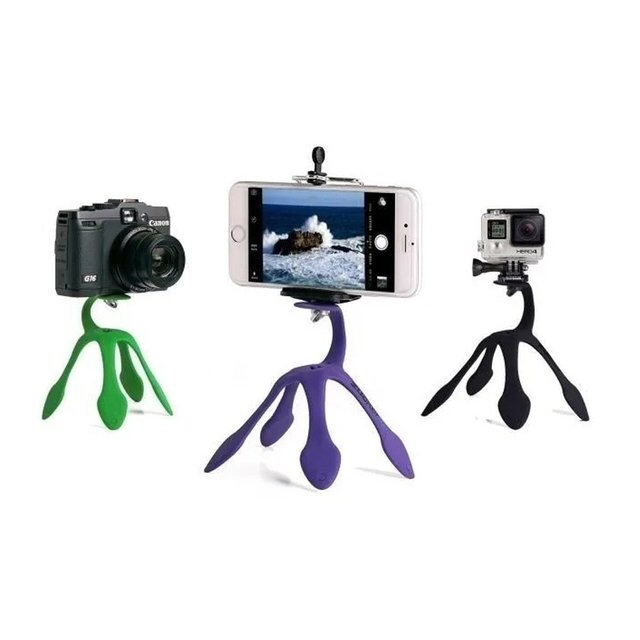 Tripé Trípode Suporte para Celular Câmera Fotográfica Universal Articulável Giratório 360 Preto