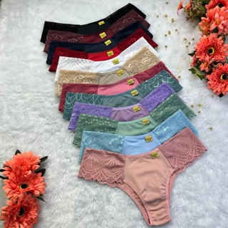 Kit 5 Calcinhas Feminina Conforto Pala Dupla Tanga Ref 314 em Oferta na Shopee