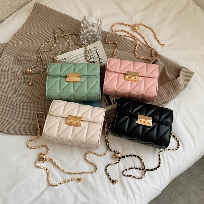 Pequena bola de ouro 2023 nova moda feminina bolsa de corrente crossbody bolsa de ombro