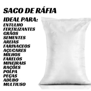 300 Sacos Ráfia 50x75 Reciclagem Sacaria Entulho Ração Suporta até 50kg