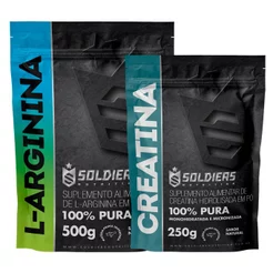Kit Arginina 500g + Creatina 250g - Soldiers Nutrition