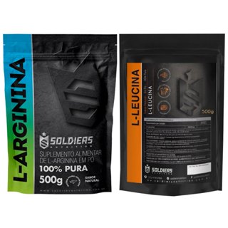 Kit: Arginina 500g + Leucina 500g - 100% Pura Importada - Soldiers Nutrition