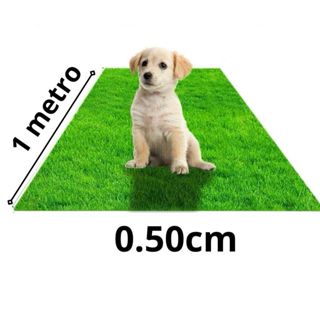 Tapete de Grama Sintética 10mm - 1,00x0,50 (0.5m²) Para Decoração Jardim Campo de futebol - FL10081 em Oferta na Shopee