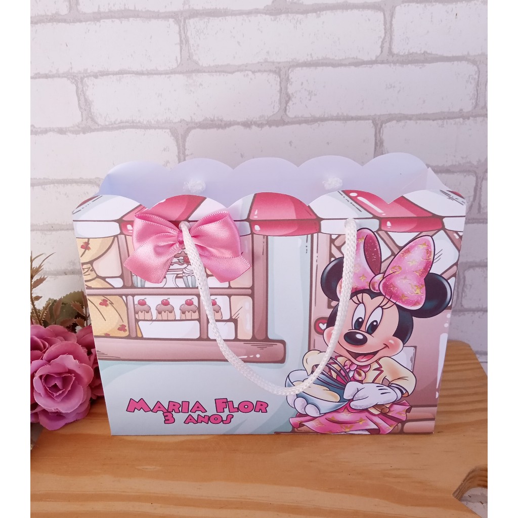 Sacolinha Minnie Confeitaria Kit Festa  | Personalizados | Aniversários | Papelaria | caixinhas | Lembrancinhas