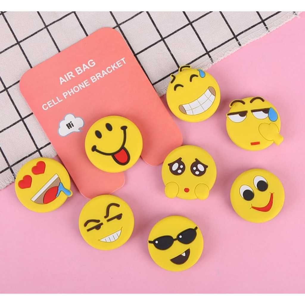 Suporte Celular Dedo e Popsocket Emoticon Emoji Youtuber Vídeos Selfie Engraçados