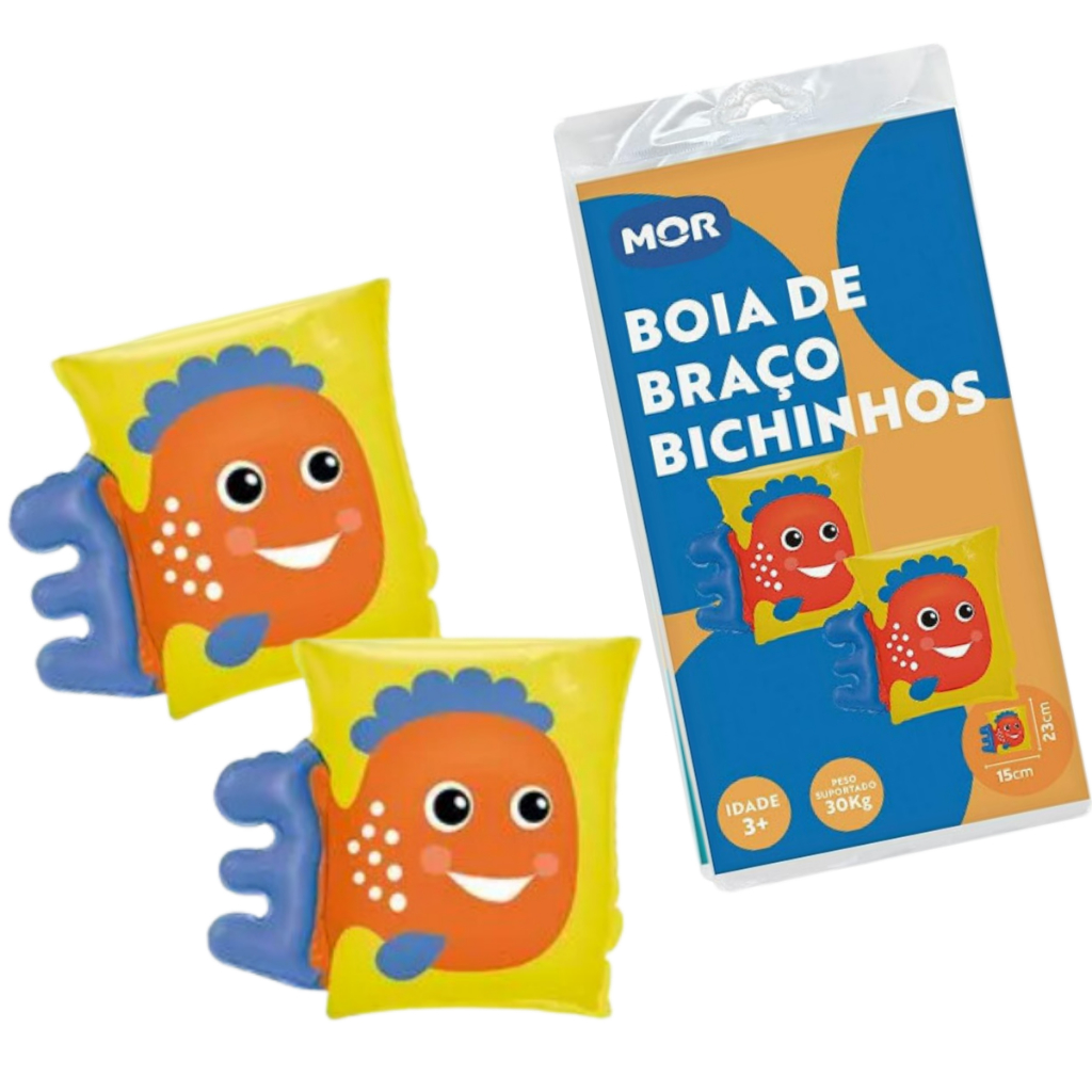 Boia De Braço Inflável Bichinho Peixinhos Infantil Mor em Oferta na Shopee