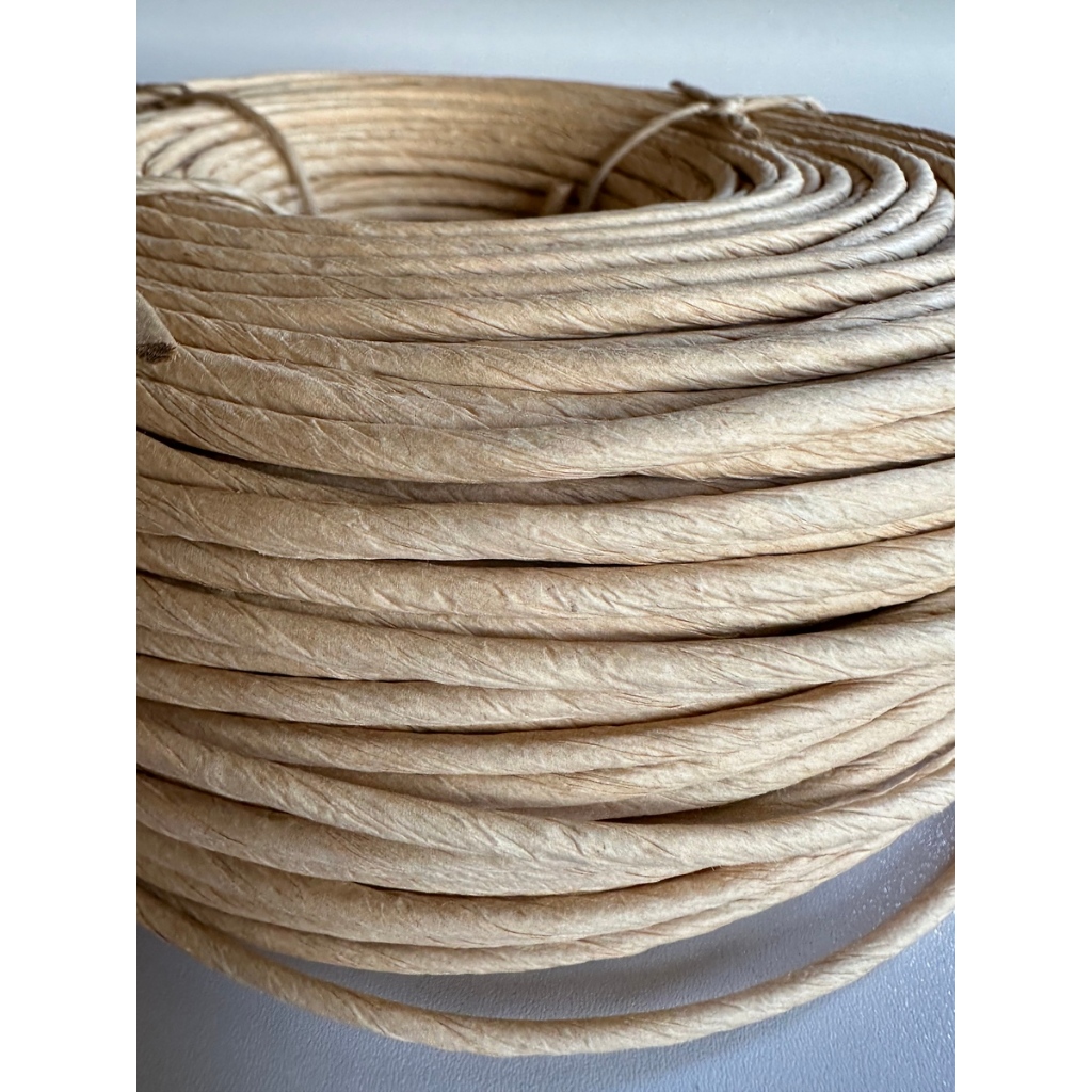 Palhinha Indiana Filete Cordão Chicote Acabamento Rattan Papel Vegetal 10m