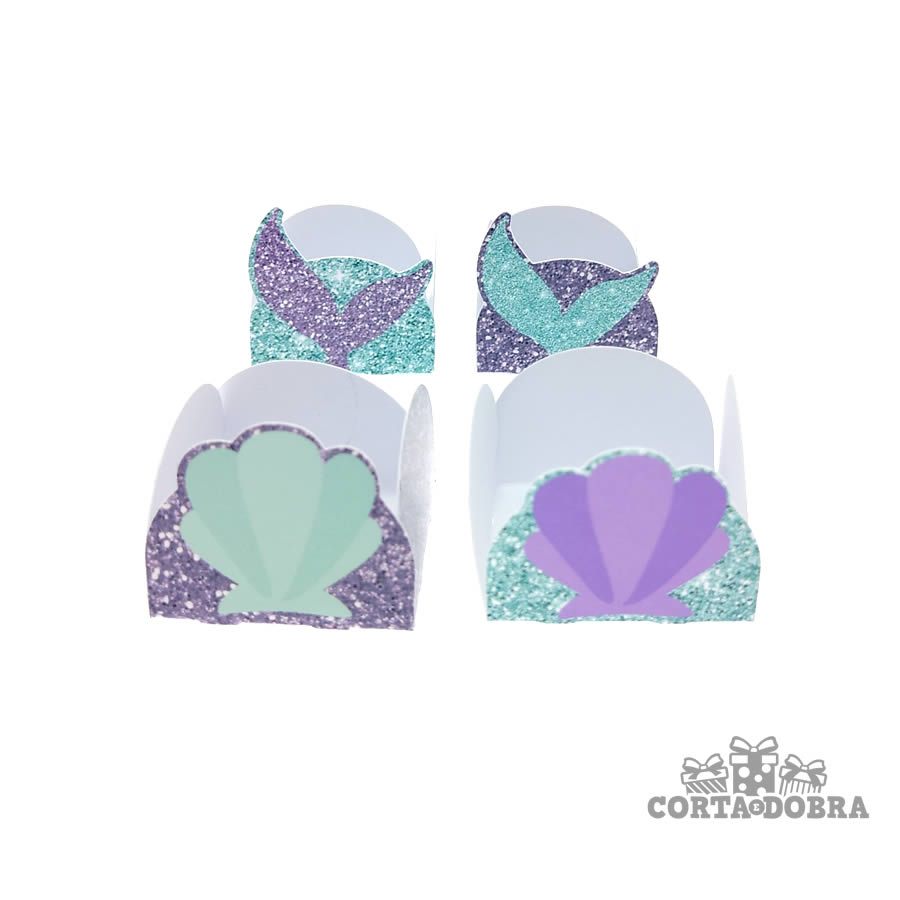 Kit de Forminha Para Doces tema Sereia em Oferta na Shopee