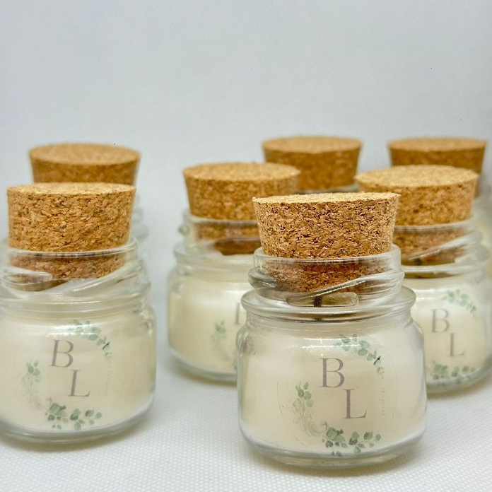 Kit Mini Vela Personalizada Baby Aromáticas Perfumada 30 Gramas Artesanais Lembrancinha para Batizado