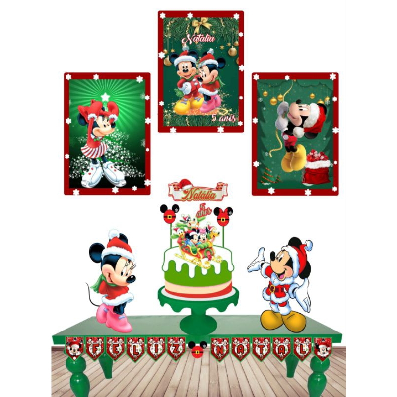 Kit Só Um bolinho Mini - Natal Mickey e Minie ( FAZEMOS DIVERSOS TEMAS SOLICITE PELO CHAT)