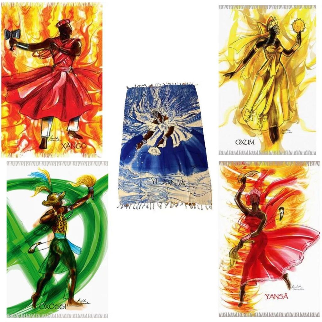 Canga Praia Orixás Candomblé Umbanda Macumba Divindades em Oferta na Shopee