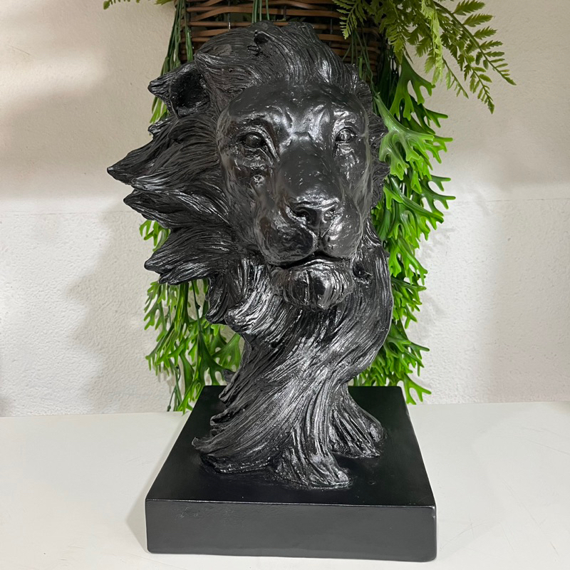 Escultura busto de leão Estátua cabeça de leão Decorativo Luxo GRANDE