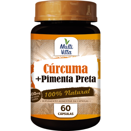 CÚRCUMA COM PIMENTA PRETA 60 CAPS 1400mg