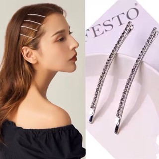 KIT 2pcs Grampo/Presilha De Cabelo Simples Com Strass em Oferta na Shopee