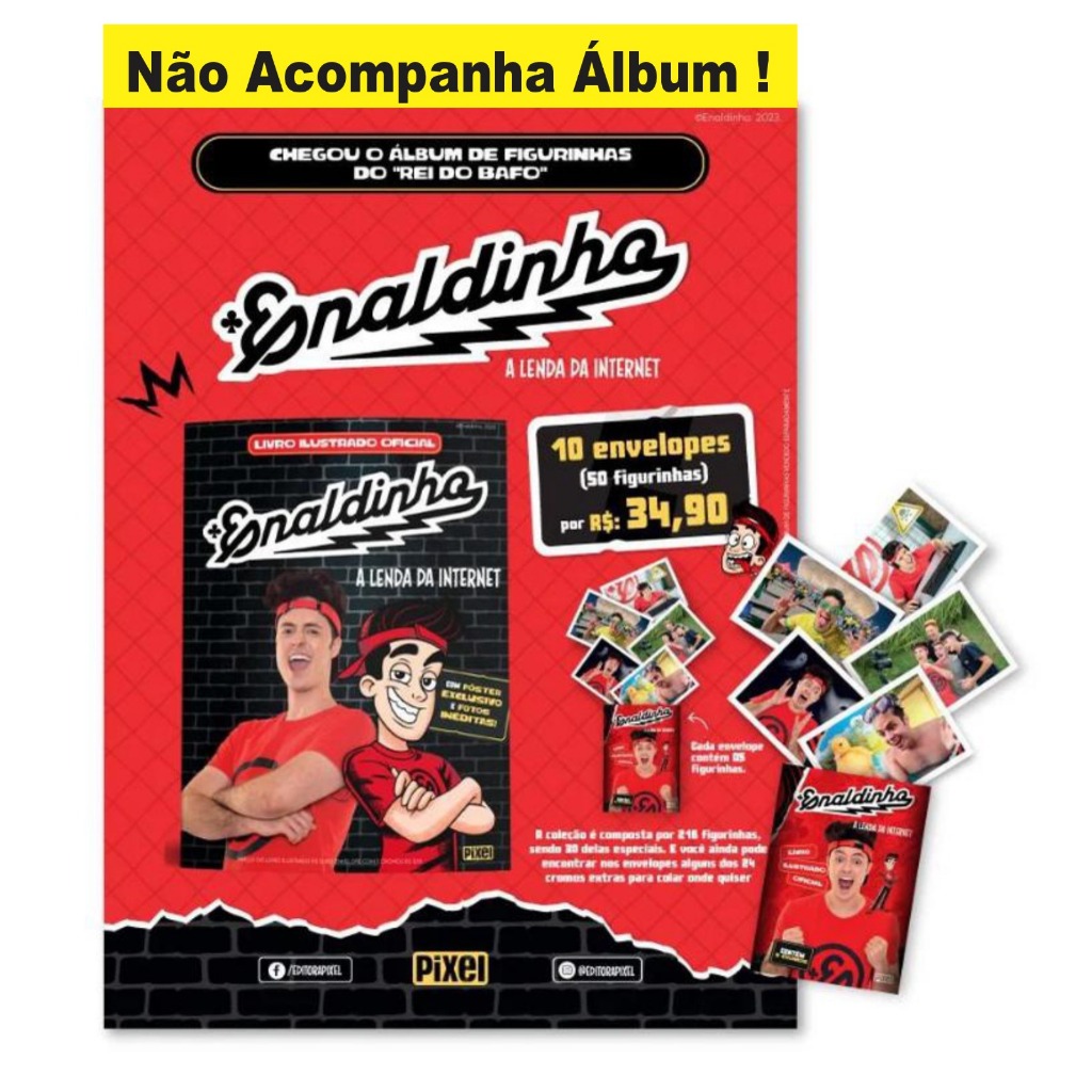 Livro Pack Com 50 Figurinhas do Álbum Do Enaldinho