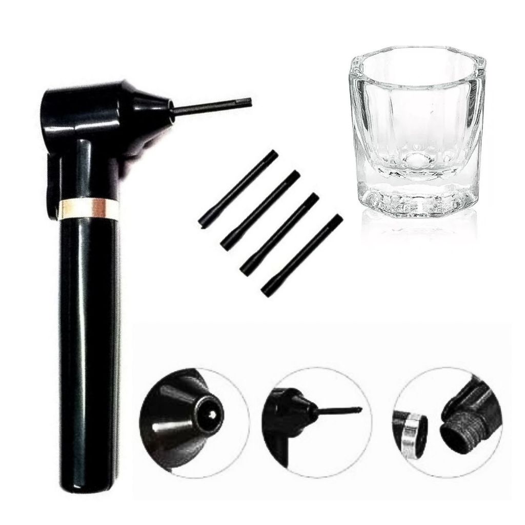 Mixer Misturador de Henna Tinta e Pigmento Mix Agitador Eletrico + Dappen Cor Aleatoria