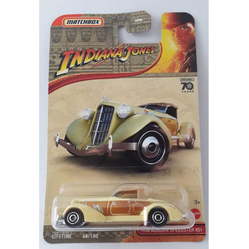 1936 Auburn Speedster 851 - 2023 - Indiana Jones - Matchbox - Mattel - 70 Anos - Lote J - Miniatura