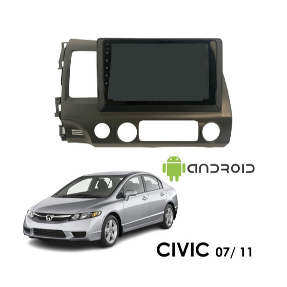 Central Multimídia Honda Civic Android Tela 9'compl Tv/gps