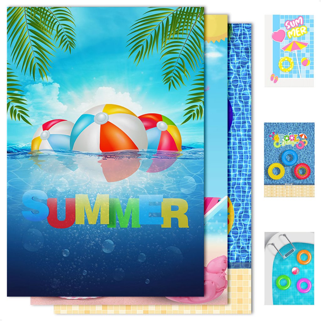 Painel Festa Retangular Decoração Praia Verão Vertical Sublimado Tecido 1,50x2,20 em Oferta na Shopee