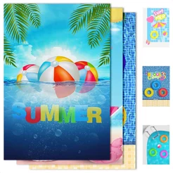 Painel Festa Retangular Decoração Praia Verão Vertical Sublimado Tecido 1,50x2,20