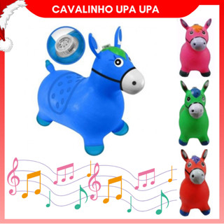 Cavalinho Upa Upa Pula Pula Inflável Musical Brinquedo Infantil