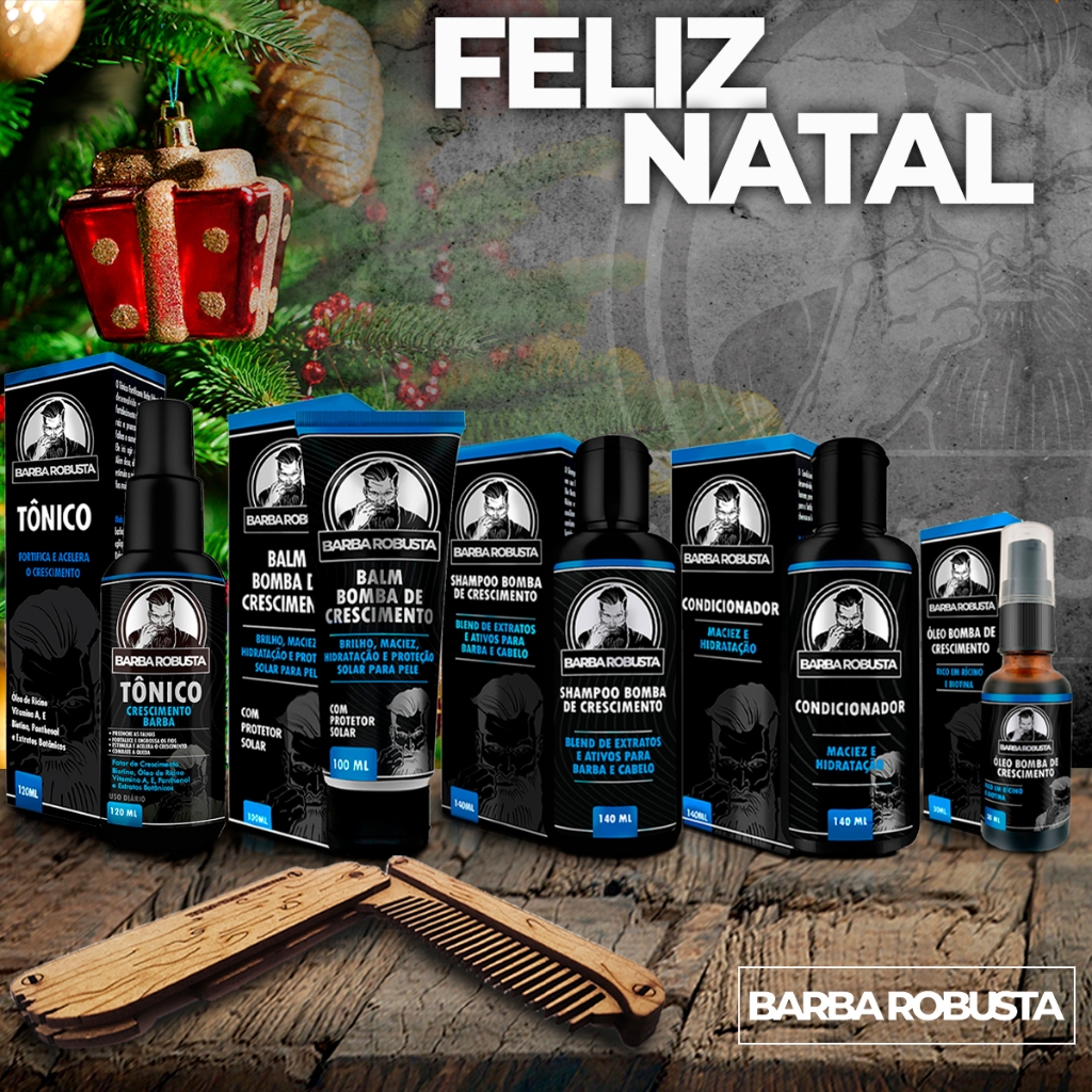 Kit para a barba Shampoo balm condicionador óleo pente + Tônico