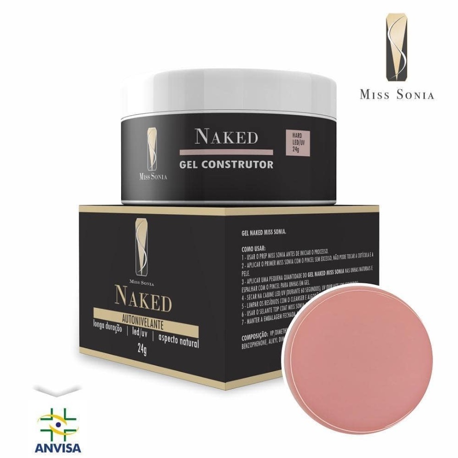 Gel Alongamento Unha 24g Led Uv Acrigel Hard Miss Sonia