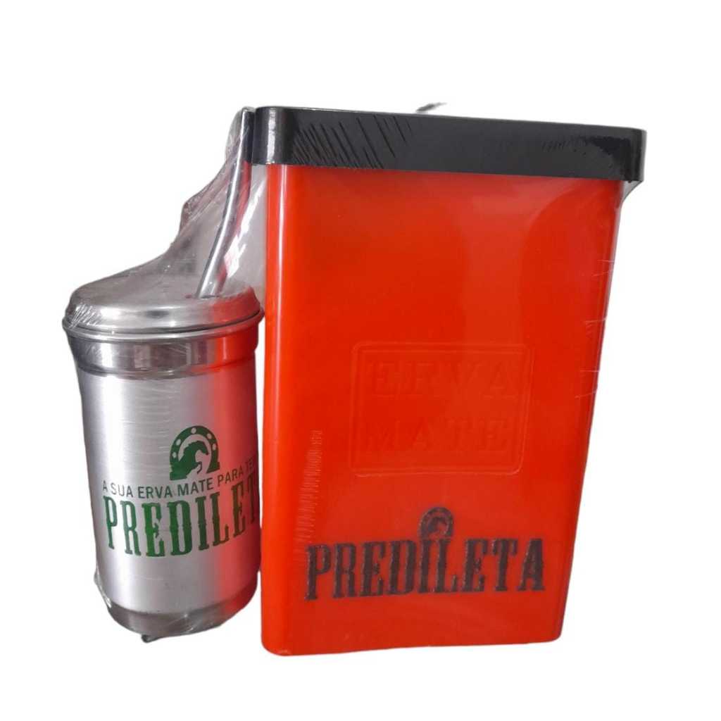 kit tereré: copo alumínio+ bomba alumínio+ porta erva plástico com bico dosador