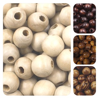 Miçanga / Bola em Madeira 14mm (60g/75un)