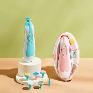 Aparador de unhas elétrico do bebê, Manicure e Pedicure Clippers, Infantil Manicure Scissors, Toddler Nail Polisher Tool, 6 em 1