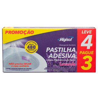 Pedra Sanitária Adesiva de Privada Higisol 9gr Com 3 Unidades Lavanda e Floral