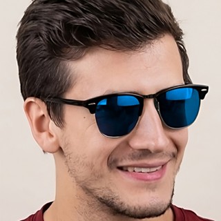 Óculos de Sol Masculino Club Retro Master Proteção Uv400 Espelhado Lupa
