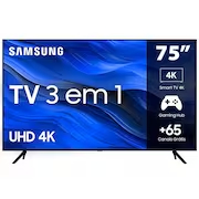 Smart TV Samsung 75" Crystal UHD 4K 75CU8000 2023 Painel Dynamic Crystal Color Design AirSlim Tela 75"