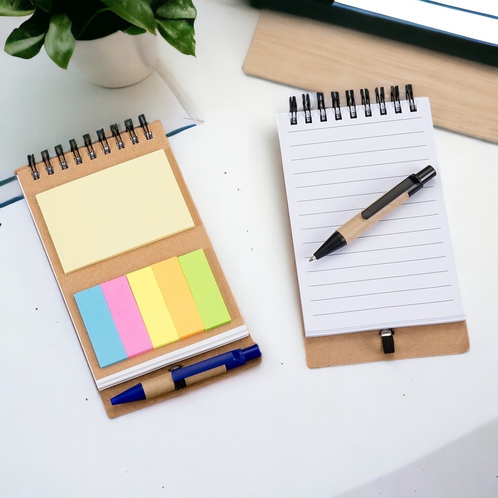 Bloco De Anotações Tipo Caderno Caderneta Ecológico Com mini Caneta Ecológica em Oferta na Shopee