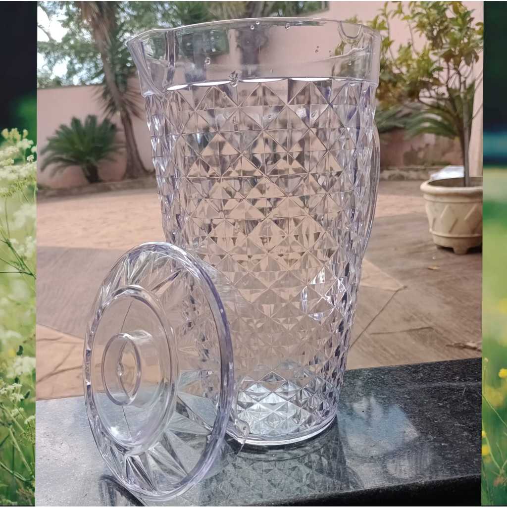 Jarra Suco Agua Acrílico 2.6 Litros com Tampa Cozinha