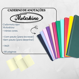PROMOÇÃO SKETCHBOOK Caderneta Moleskine 21x14 cm SEM ou COM Pauta em Oferta na Shopee