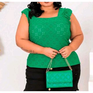 Blusa Feminina regata Laise Alça com Babado PROMOÇÃO