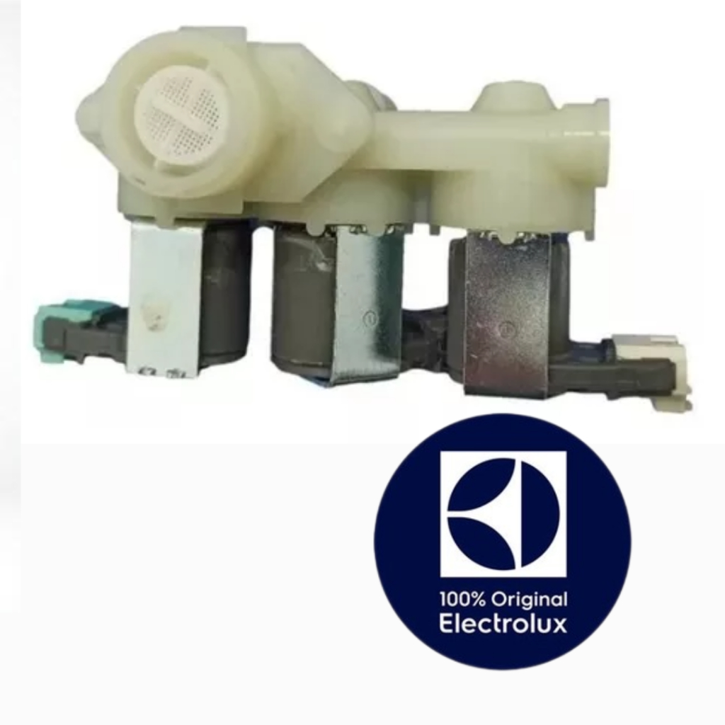 VÁLVULA TRIPLA DE ENTRADA DE ÁGUA LAVADORA (127V) ELECTROLUX ORIGINAL - LSP08 - LSP11 - LSW11