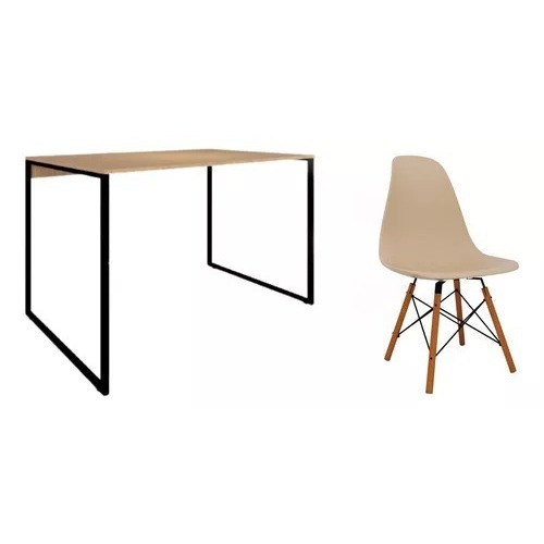 Conjunto Mesa Mel Gamer Ou estudos Com Cadeira Kit Completo Sala, Quarto, Cozinha 4 Cores de Cadeira