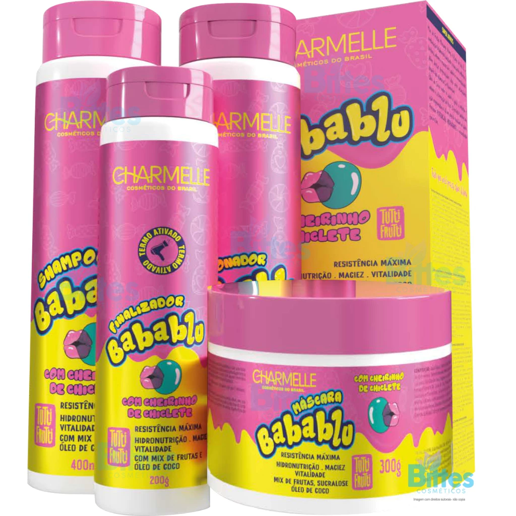 Kit tutti Frutti Hidratação Nutrição Cheirinho de Tutti Frutti Babablu Charmelle OU Bell corpus — imagem 1