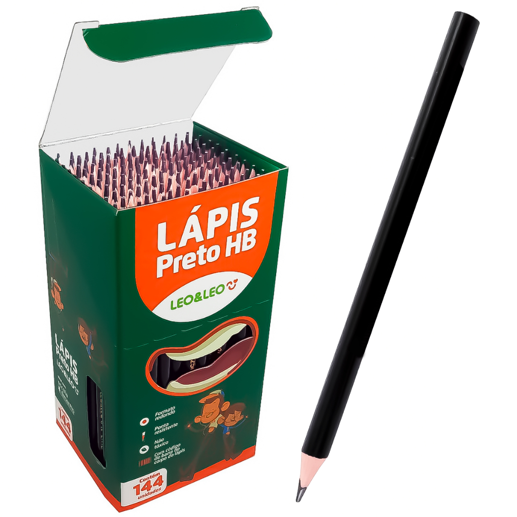 Kit Jogo Caixa Lápis De Escrever Preto HB 144 Unidades Escola Trabalho Desenho Criança Adulto Arte em Oferta na Shopee