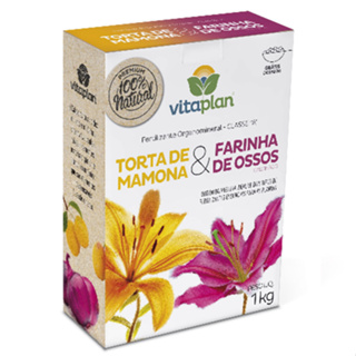 Fertilizante Adubo Torta de Mamona + Farinha de Ossos para Plantas - Vitaplan - 1 Kg em Oferta na Shopee