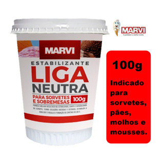 Estabilizante Liga Neutra para Sorvetes e Sobremesas 100Gr - Marvi