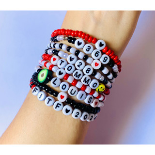 Pulseiras Miçangas Louis Tomlinson FITFWT 2024 Miçangas Coloridas Monte seu Kit Faça seu Kit de Pulseiras