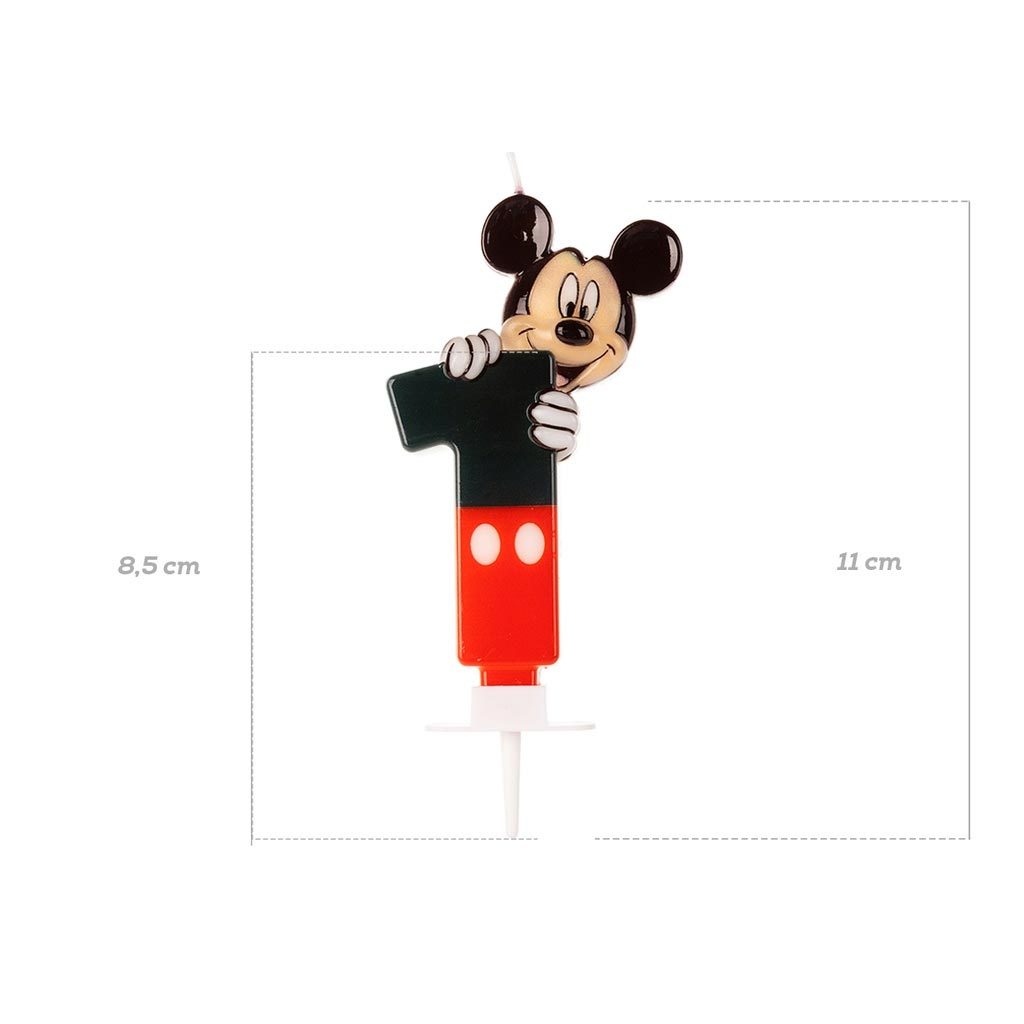 Mickey Mouse Unidade Vela de Aniversário Números - Silver Festas · foto 2