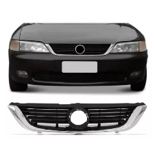 Grade Dianteira Radiador Vectra 1997 a 2005 Preta Com Moldura Cromada