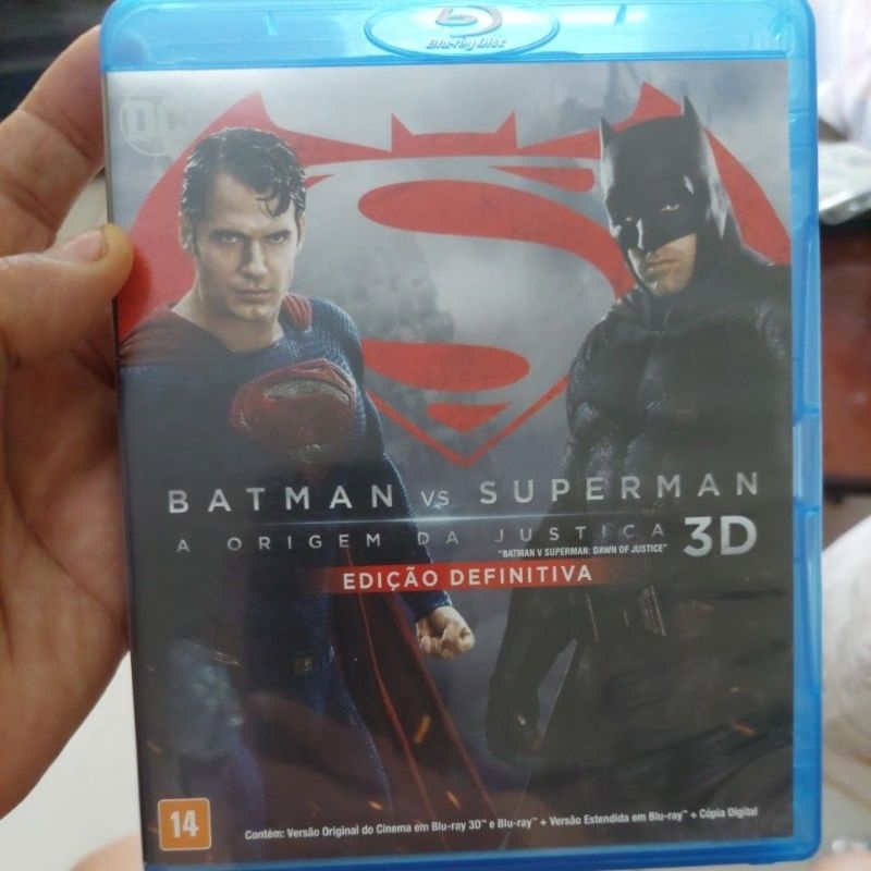 BATMAN VS SUPERMAN BLU-RAY 3D TRIPLO EDIÇÃO DEFINITIVA USADOS