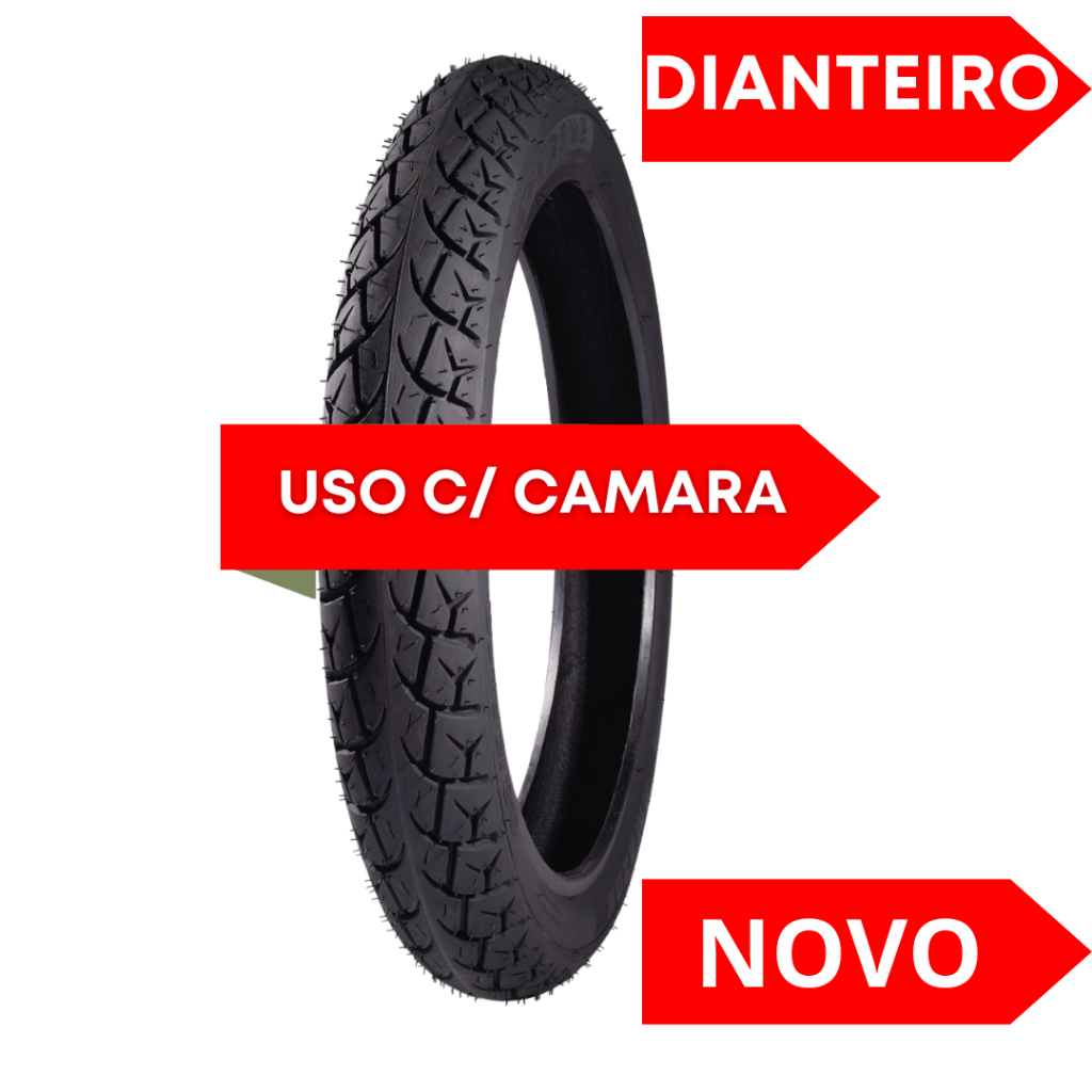 PNEU DIANTEIRO 2.75-18 TITAN 150 CG 125 FAN 160 HONDA YBR YAMAHA EXTREME NOVO em Oferta na Shopee